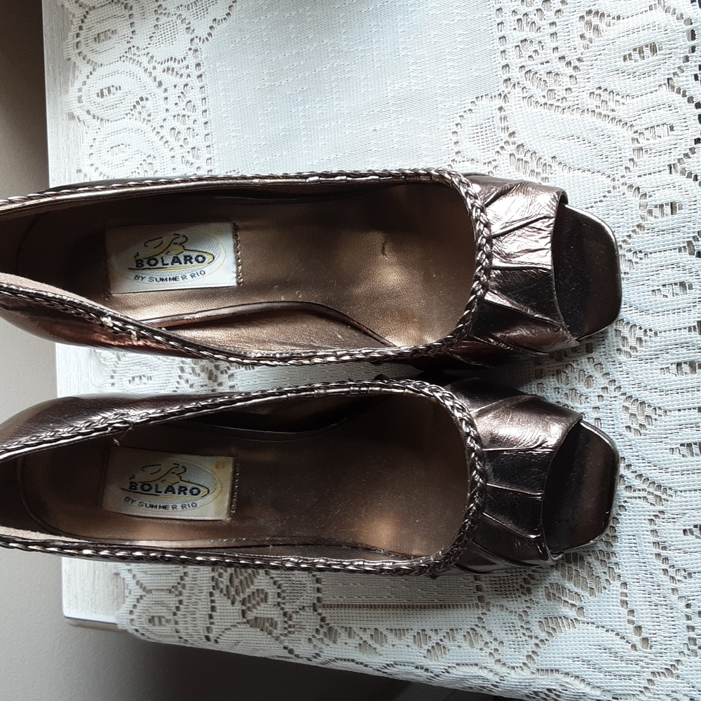 3 for $25. Bolaro copper colored shoes